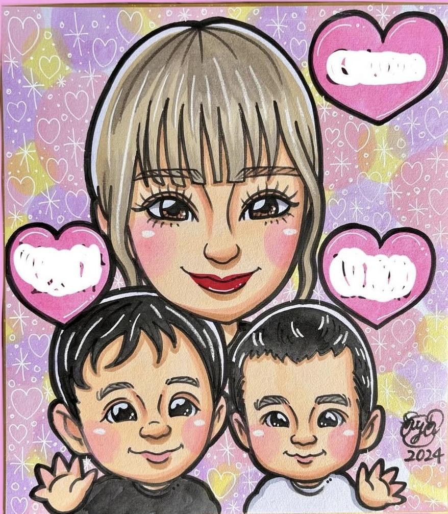 母の日❤︎お祝い似顔絵、イラストオーダー 喜寿祝い プレゼント】 お母さん 祖母へ贈る感動の似顔絵ギフト