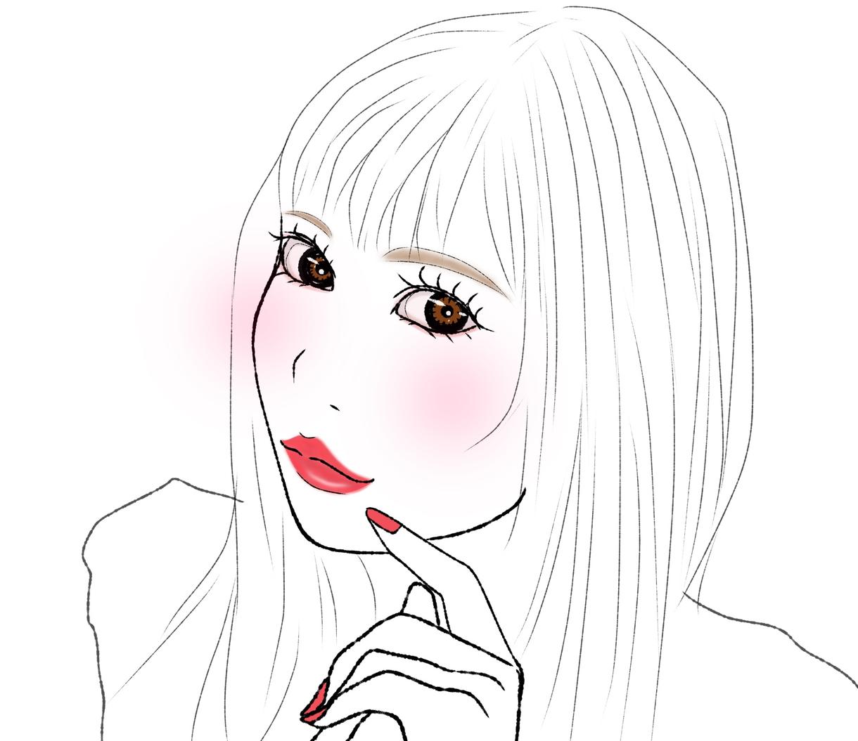 シンプル綺麗な似顔絵制作します SNSアイコンなどにお使い下さい♪
