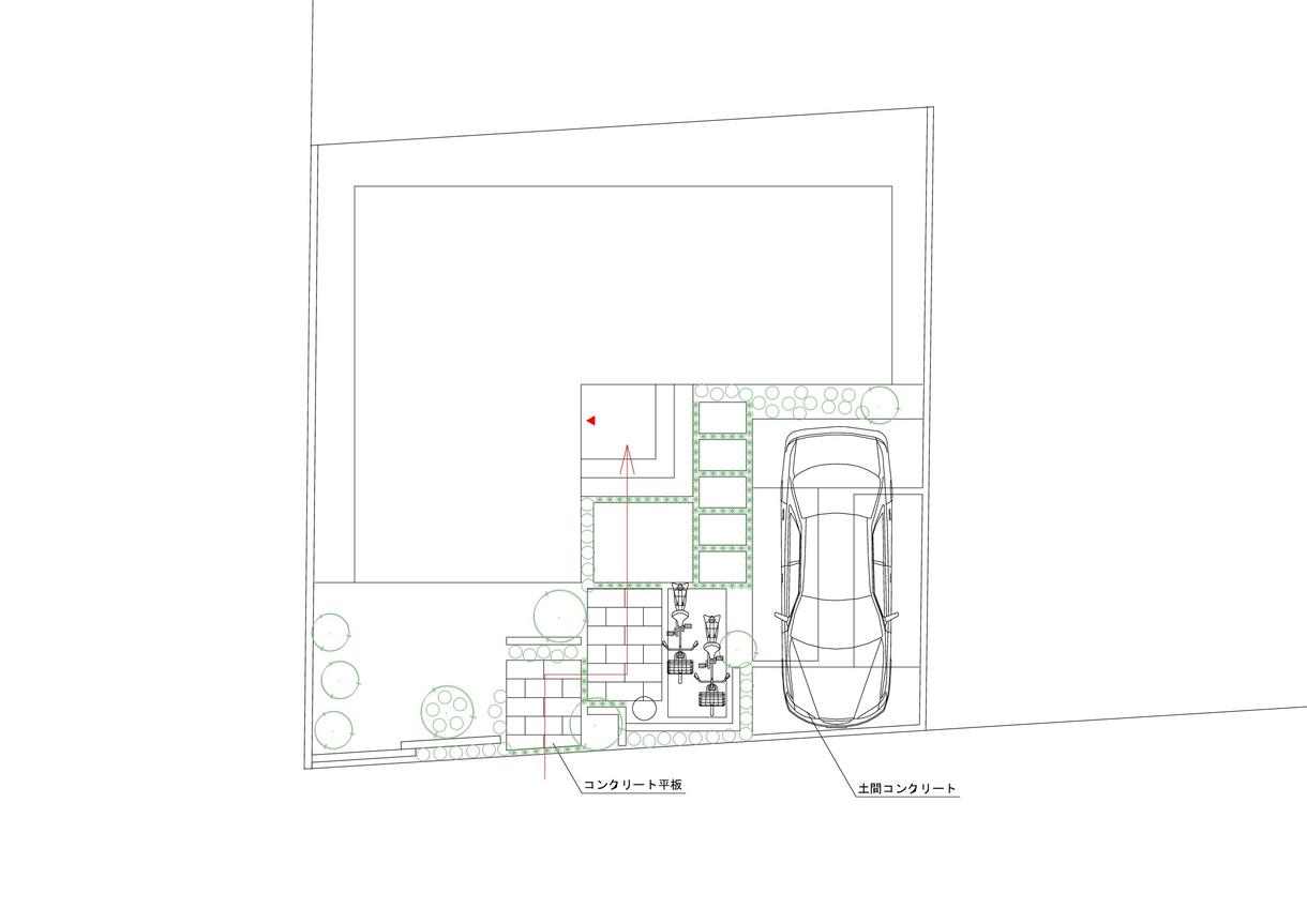 住宅エクステリア(外構)のラフ図面を制作します 住宅のエクステリアのラフプランをCADやスケッチで提案します