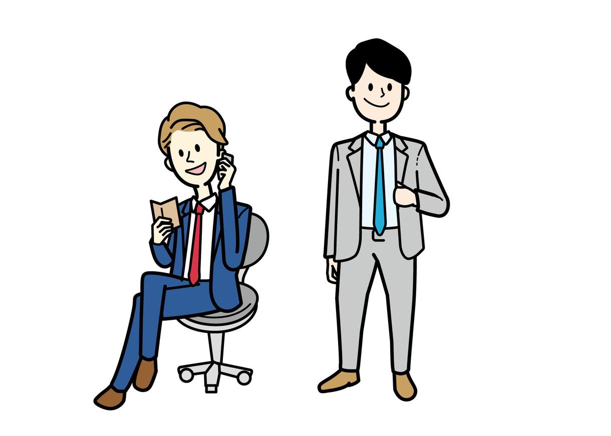 サラリーマンのイラスト描きます 安心感のあるシンプルな線でビジネスにも最適です。