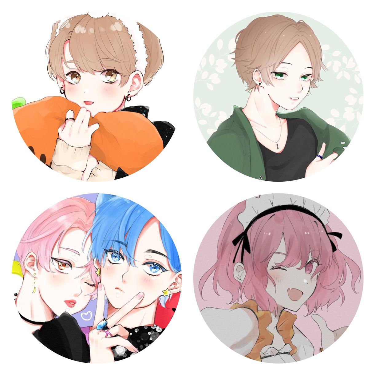 SNSのアイコン(お試し)描きます 人物に限ります~(*‘௰‘ *)