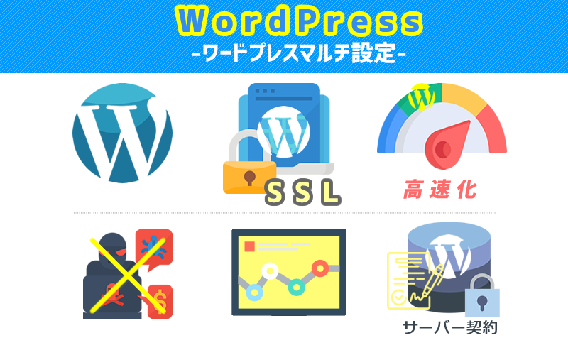 WordPressの設定から最適化まで全て代行ます 初期・SEO・高速化・セキュリティ設定全てお任せください!