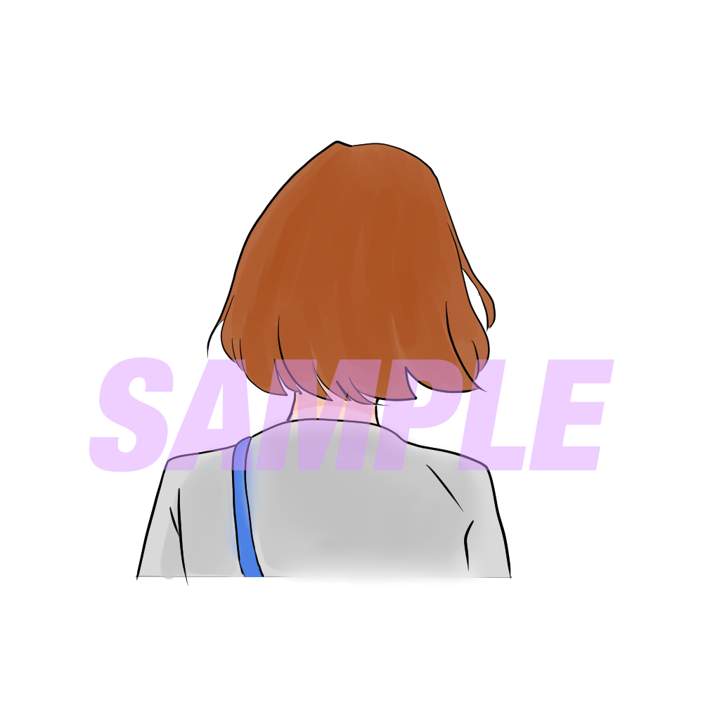 後ろ姿お描きしまます 顔は見せたくないけど後ろ姿ならと思う方