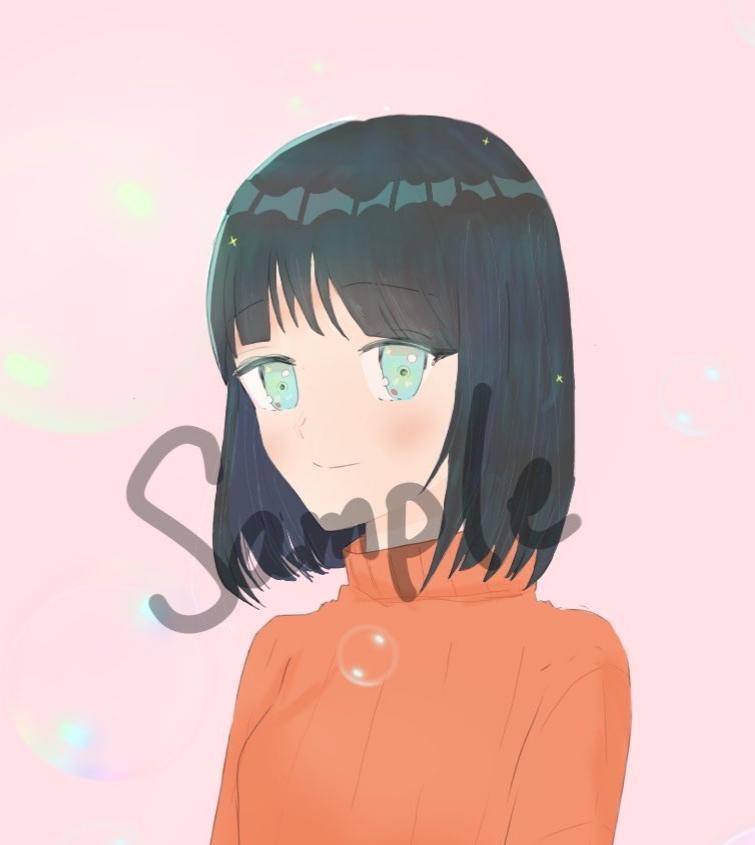 SNS等のアイコンを描きます 修正可能絵柄を変えることも可能です!