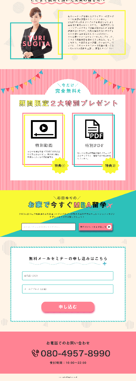 視覚に訴求する集客を目的としたLPを作成致します 高品質・低価格のLPを先着２名様限定で特別価格で販売します イメージ7