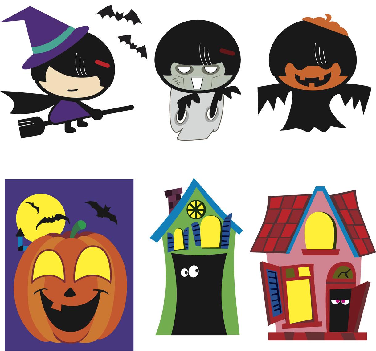 ハロウィン用カット描きます 商用利用可能なポップなタッチのイラストです