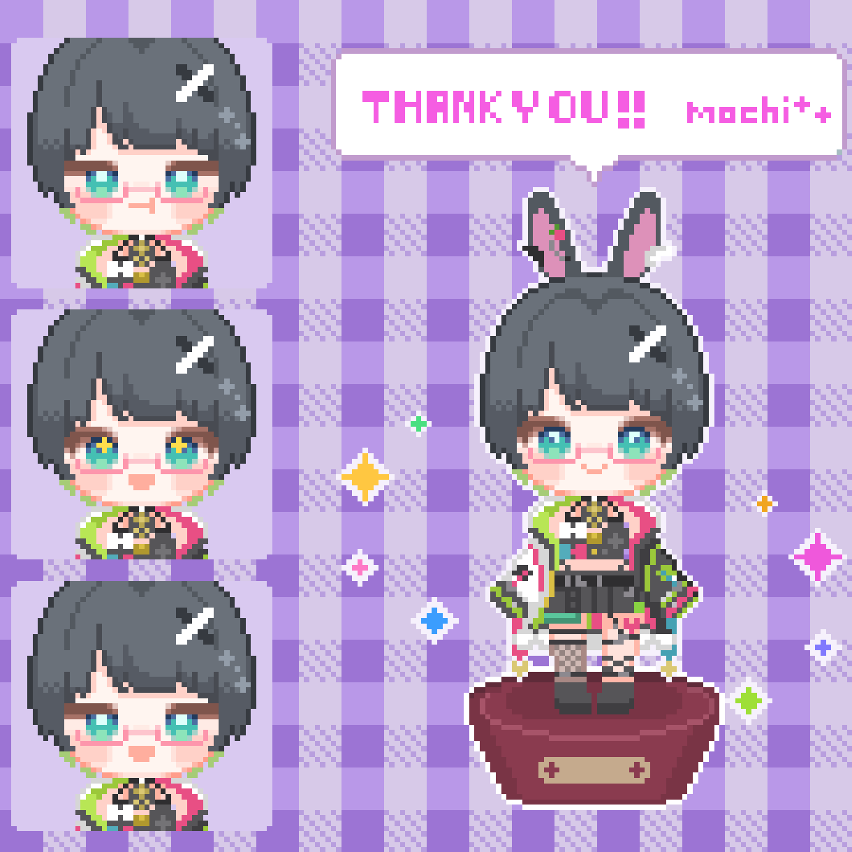 ドット絵ミニキャラ×GIFをつくります 配信活動や推しへのプレゼント用などにも！ イメージ2