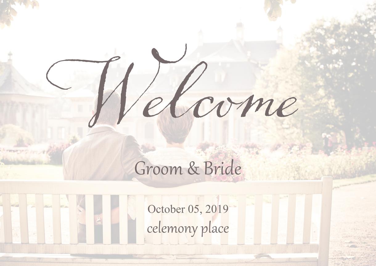 Weddingウェルカムボードのデザインいたします ご希望のイメージでデザインご提案させて頂きます