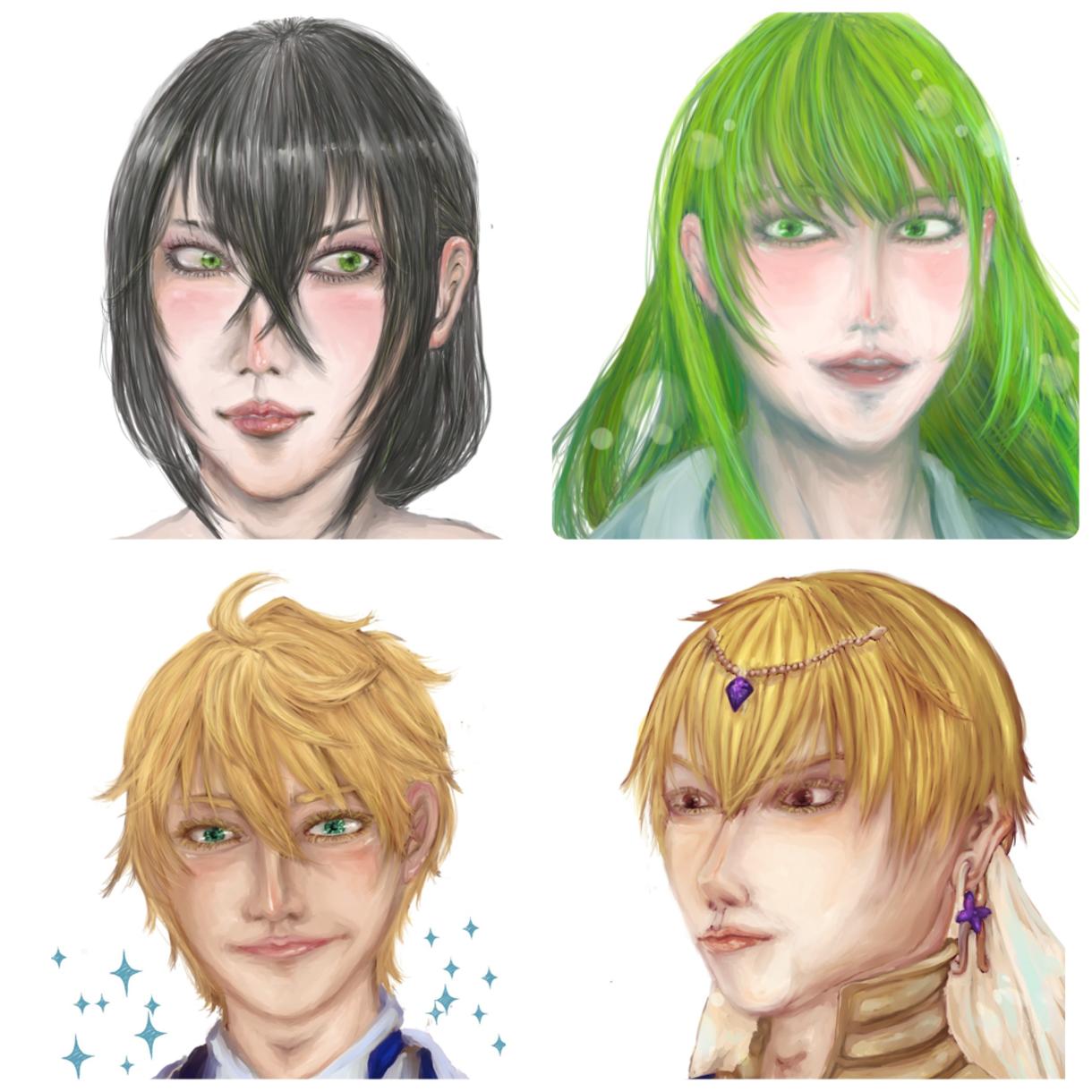 ちょっとリアルなタッチでイラストを描きます SNS利用可能、好きなキャラや、似顔絵を描いて欲しい方