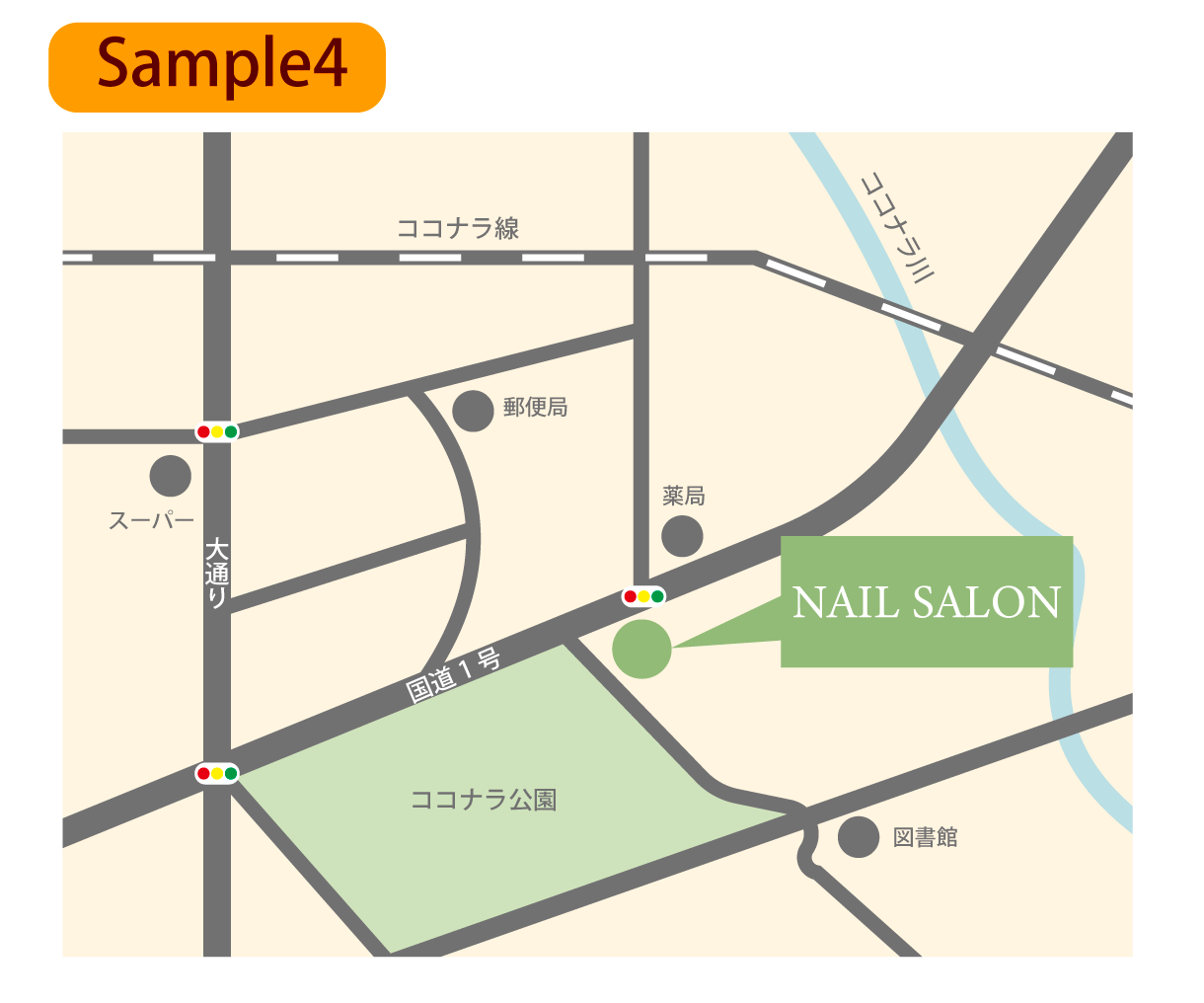 わかりやすいカラー地図作成します 名刺・ショップカード・チラシなど汎用的に使用できます！ イメージ5
