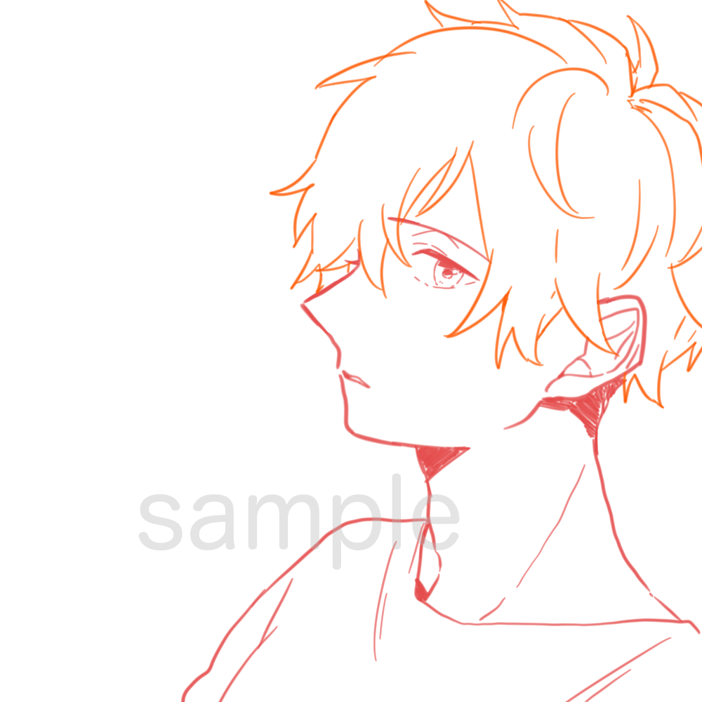 色分けラフ描きます ラフまでの時間を短縮したい方・線画以降は自分で描きたい方へ