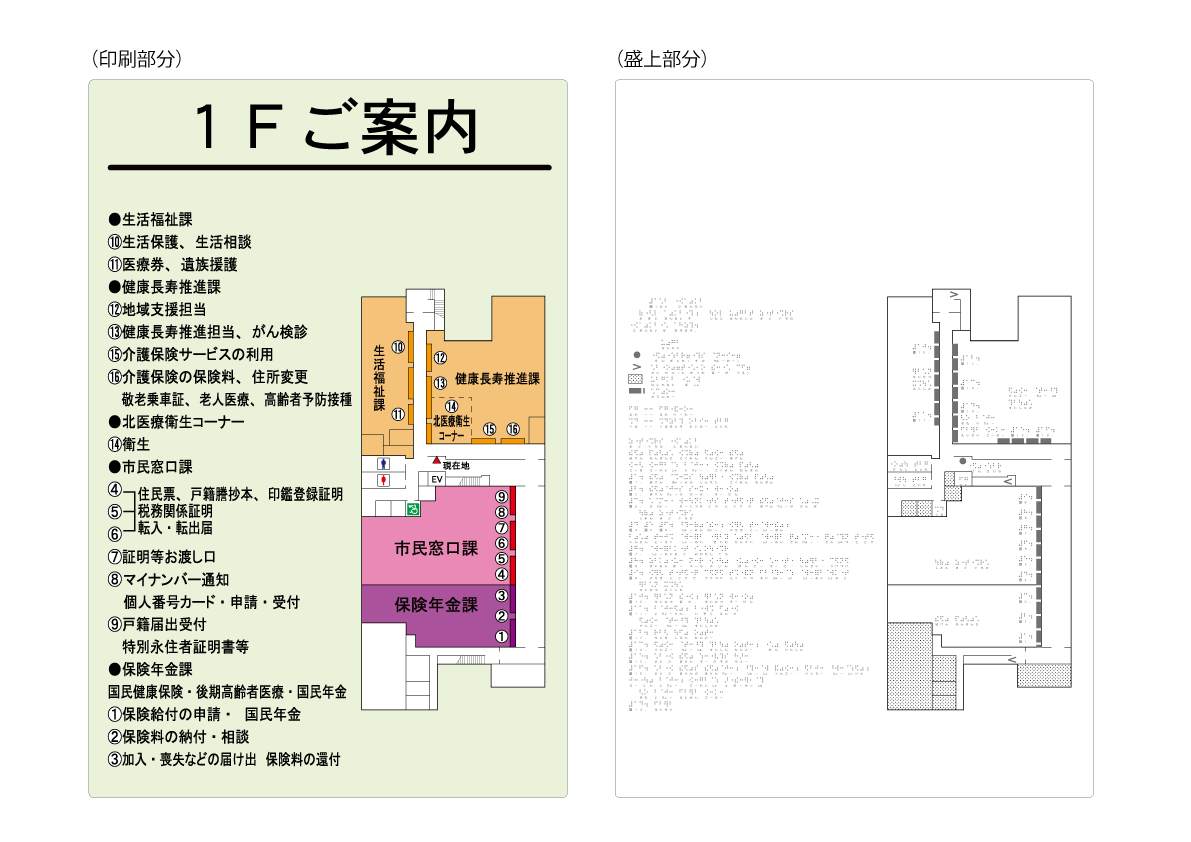 点字案内板の作成を行います 施設案内板など点字付きのサインデータはお任せください。 イメージ2