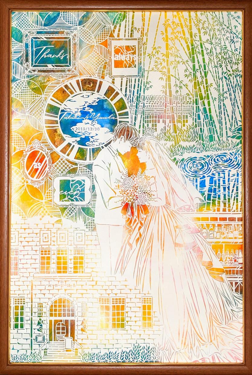 オシャレな切り絵作成します ウェルカムボードなど記念に!¥25,000円(A5)~