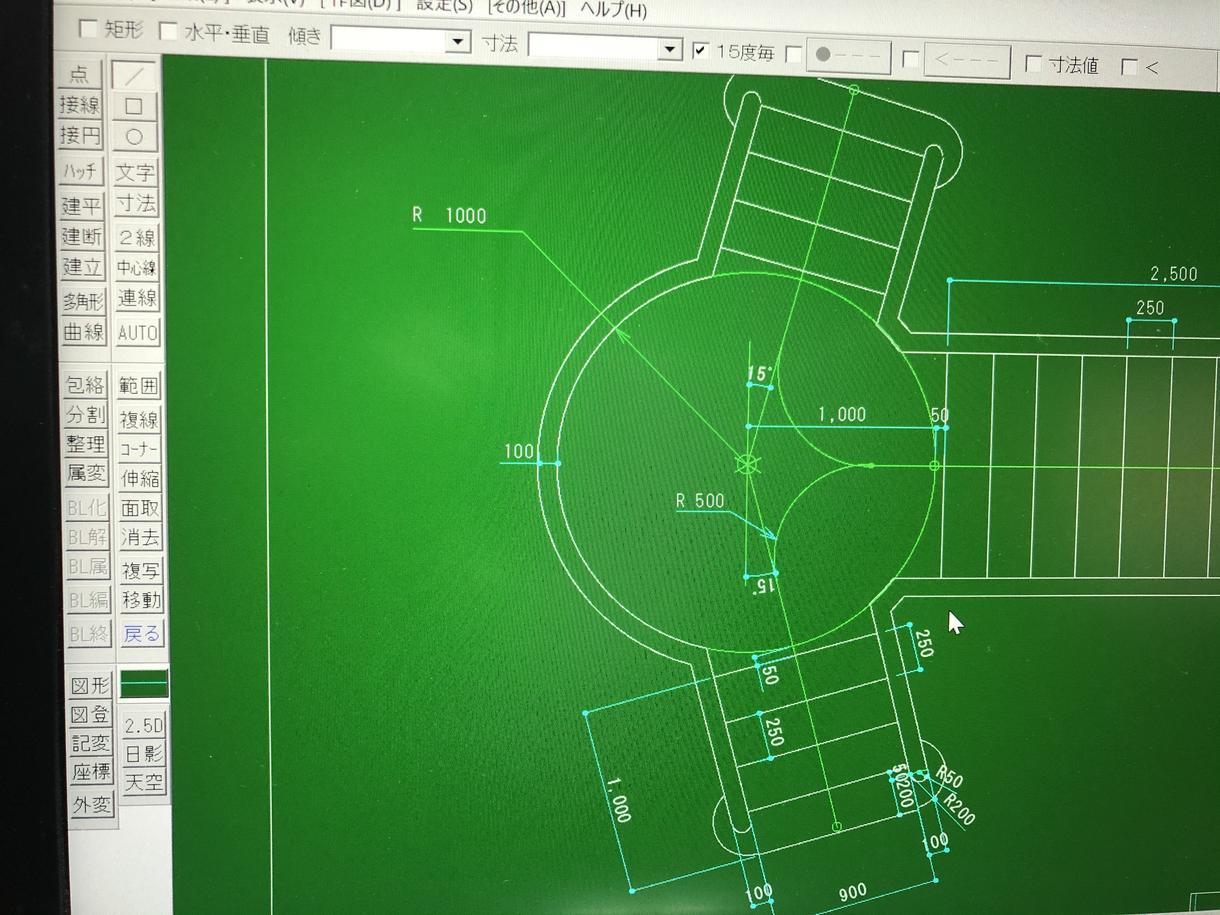 簡単な手書きの図面をCAD図面作成します JWCADを使い作成します!!