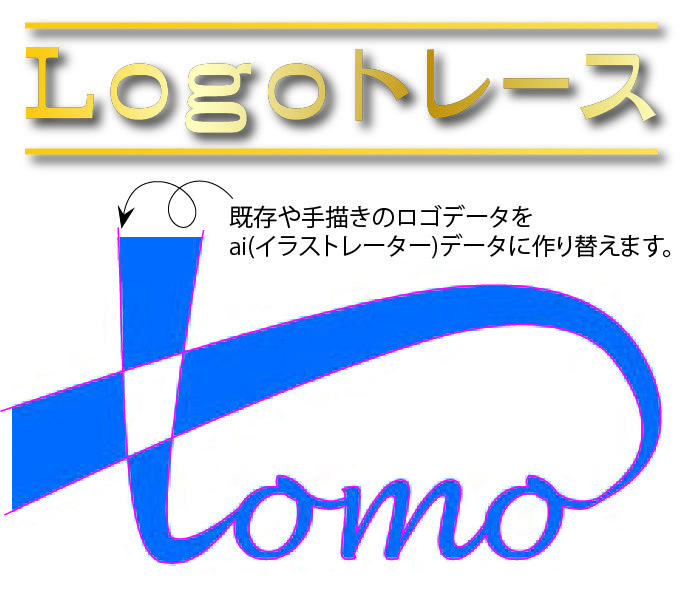 ロゴトレースでaiデータを製作致します お手持ちのロゴや手描きロゴを便利なaiデータにしませんか?