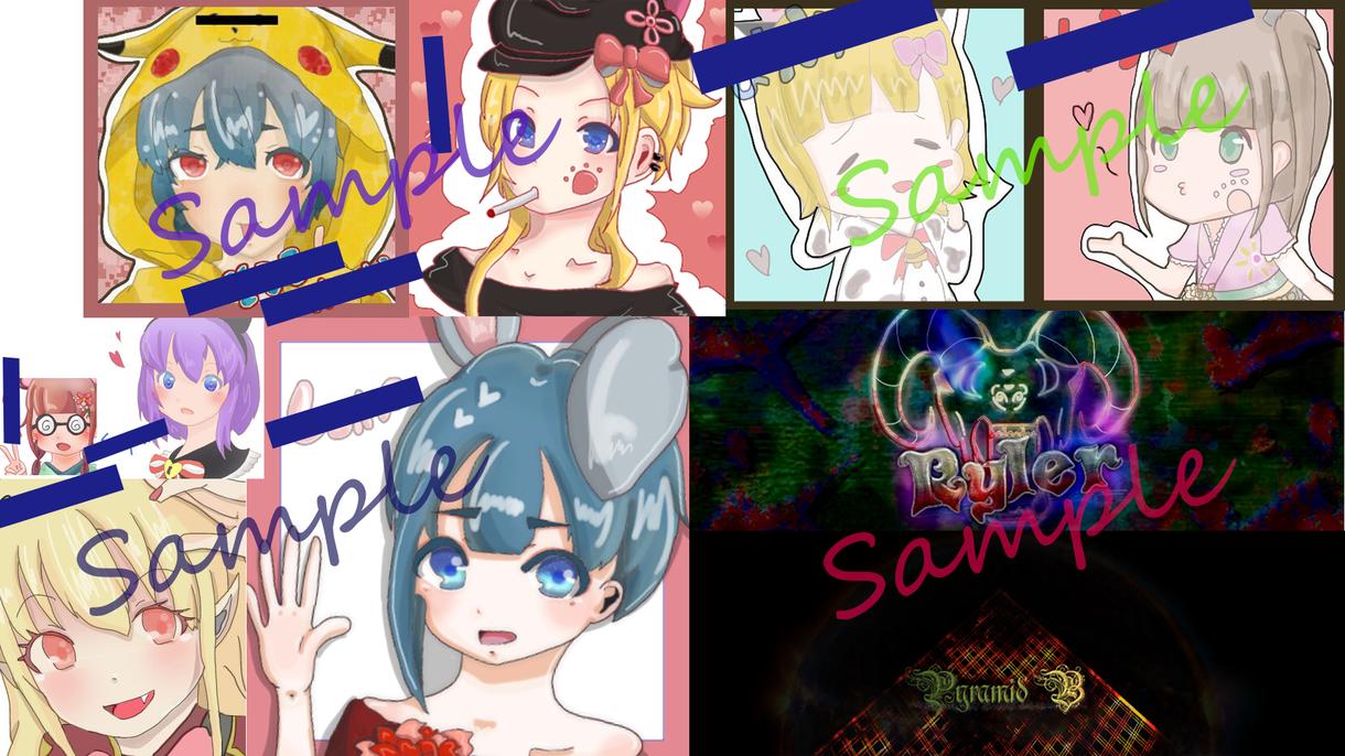 アイコンやヘッダーを描かせていただきます SNS用などのイラスト、ヘッダーがほしいなと思ったら気軽に!