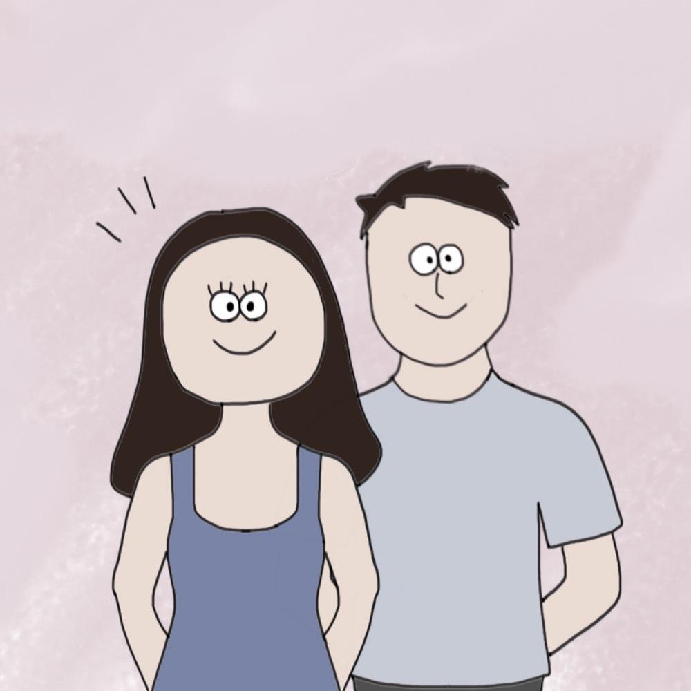 カップル絵描きます お気に入りの1枚をもとにカップルのイラスト作成!