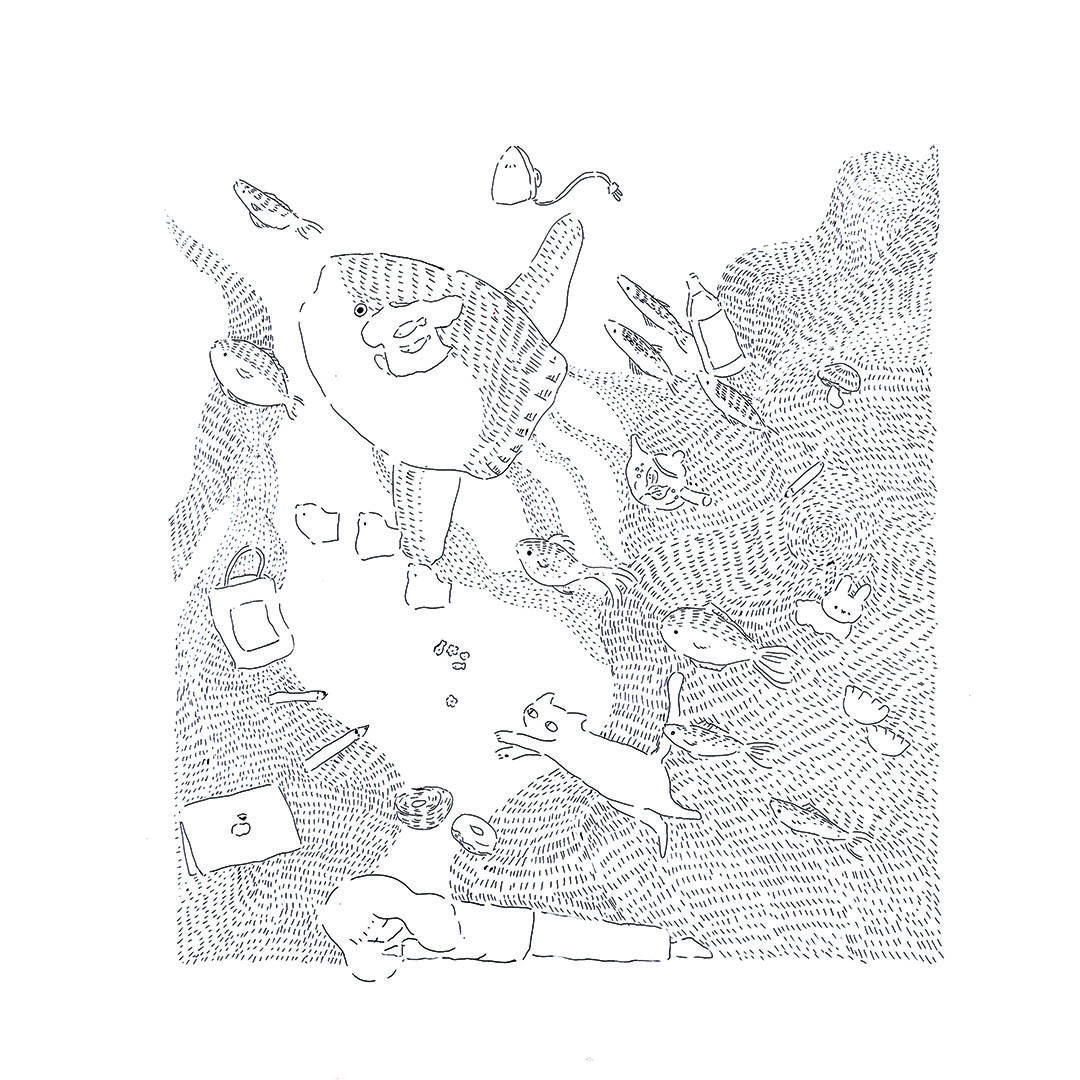 こまかいボールペンイラスト描きます 線をいっぱい描きこんでアートな雰囲気のイラストにします イラスト作成 ココナラ