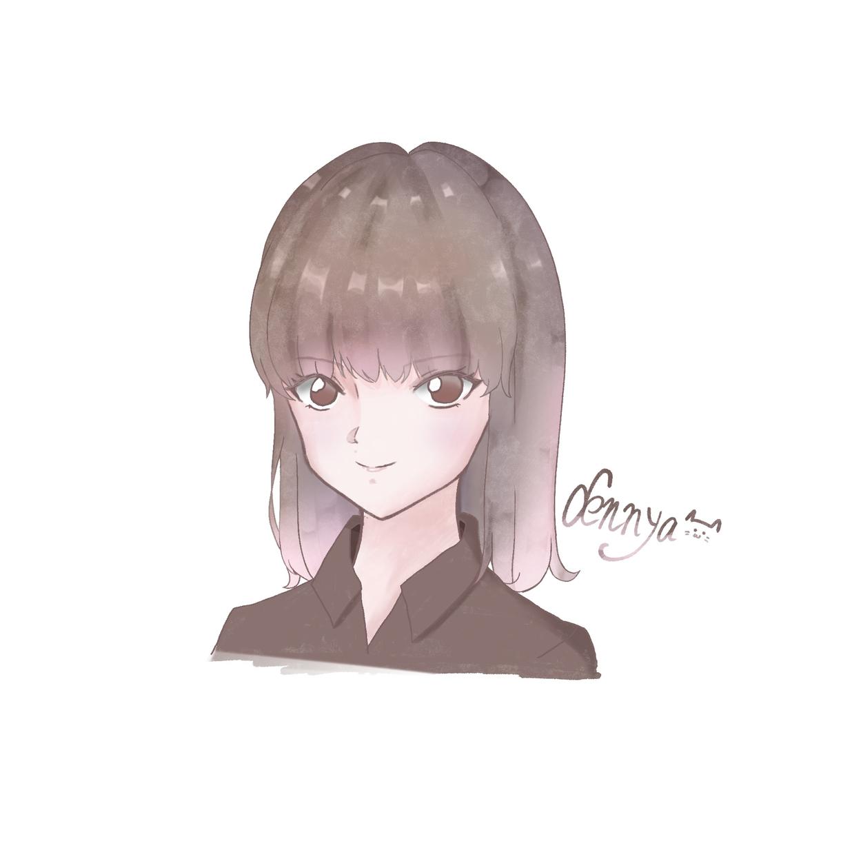ふんわり女の子お描きします アイコン、ヘッダーなどにも!サイズ自由