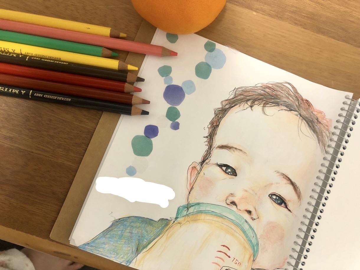 写真からお子様の似顔絵優しいタッチで描きます 世界に1つ。優しいタッチで大切なお子様描きます。