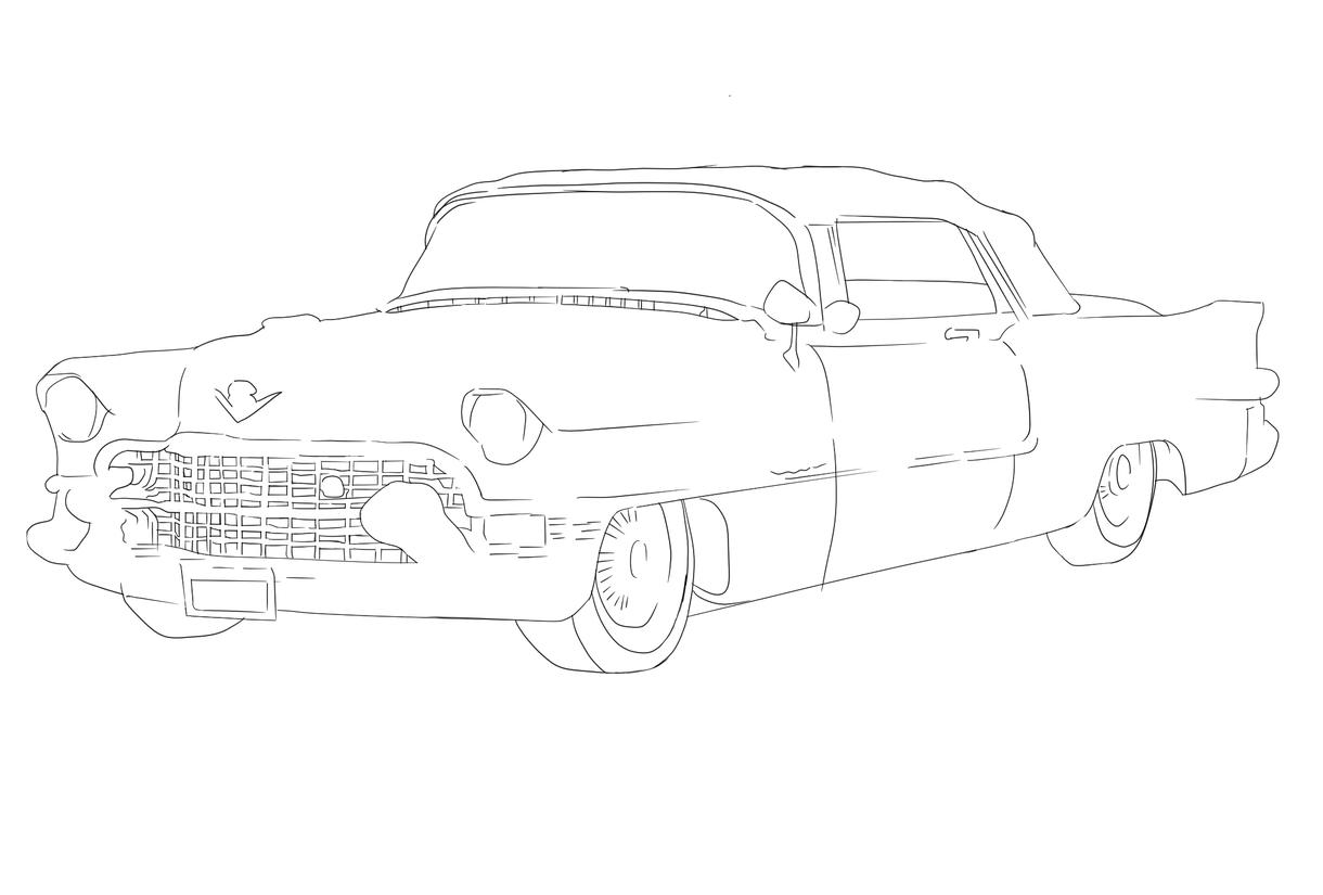 車のイラスト描きます あなたの愛車、車をデジタルペンでトレースします。
