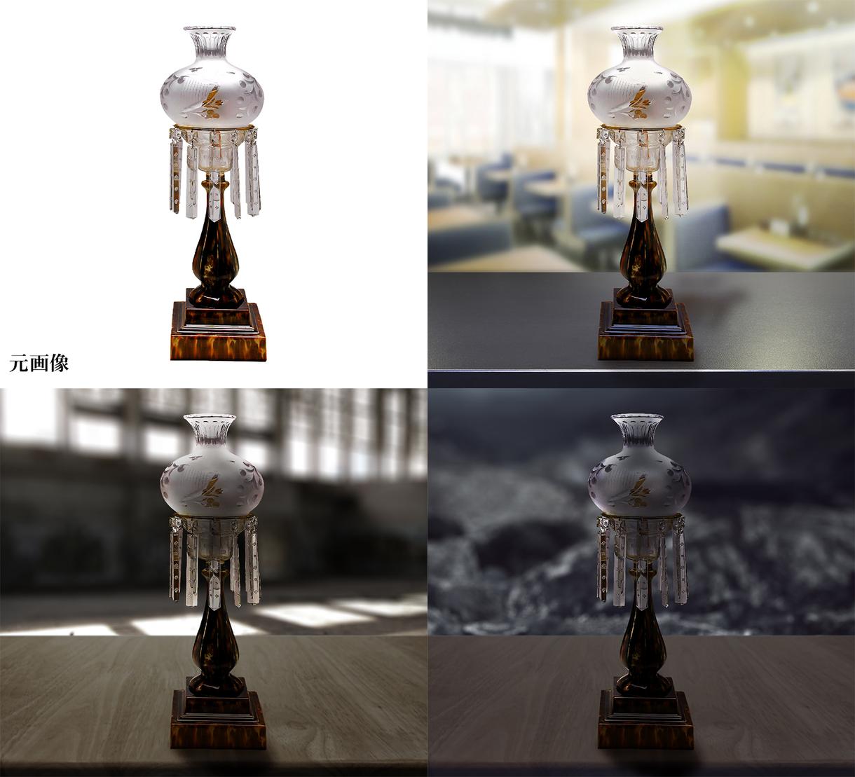 商品の合成作業承りますます 1つの画像から様々な背景へ合成可能です