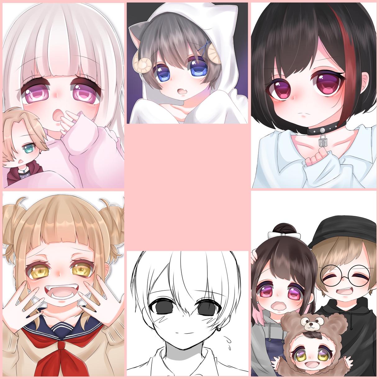SNS用アイコン、ヘッダー描きます 自分だけの可愛いイラストが欲しい方へ!