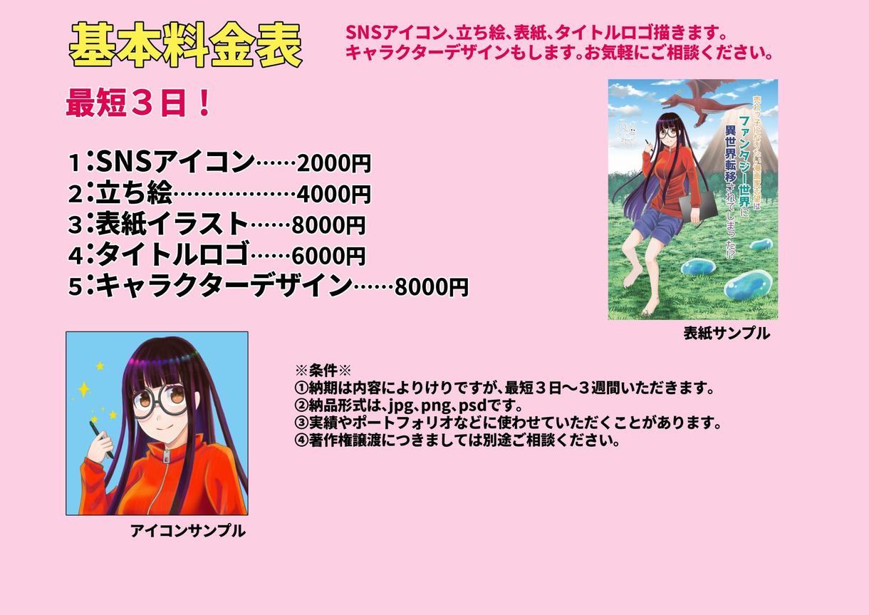 色々なイラスト描きます 最短５日納品 可愛い女の子中心にイラスト描きます キャラクター作成 ココナラ