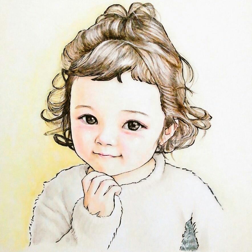 癒しと可愛さを込めた似顔絵承ります 可愛い似顔絵はお部屋の飾り、思い出、プレゼントなどに最適