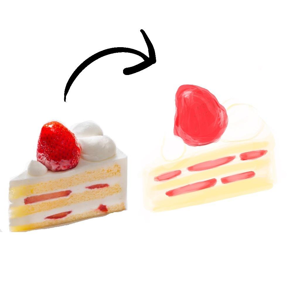 食べ物【おまけ無料】おいしそう絵にします お店のメニュー表などに乗せると可愛い!ウェルカムボードに