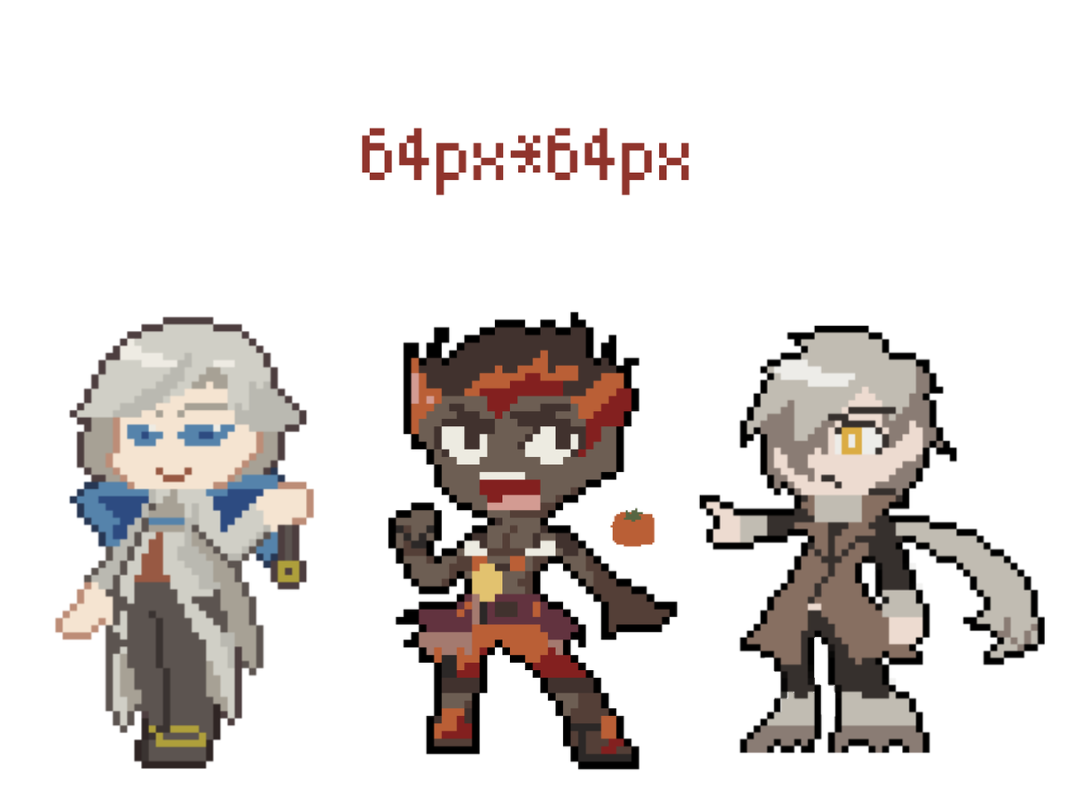 キャラクタードット打ちます かわいくドット絵を描きます。描けますか?はご相談