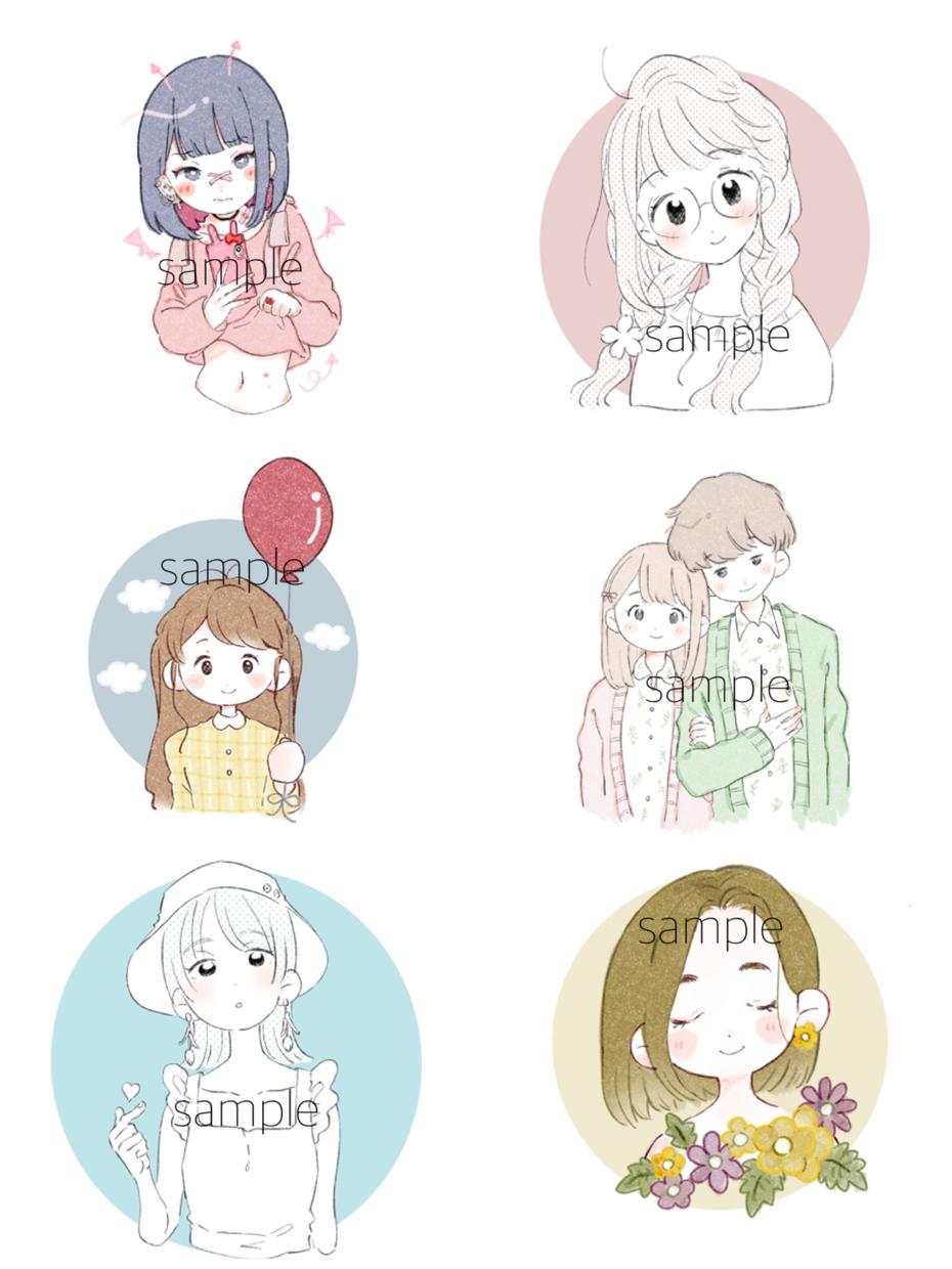 シンプルでゆるいイラスト描きます 各種コンテンツで使用するアイコンをゆるい絵柄で描きます。