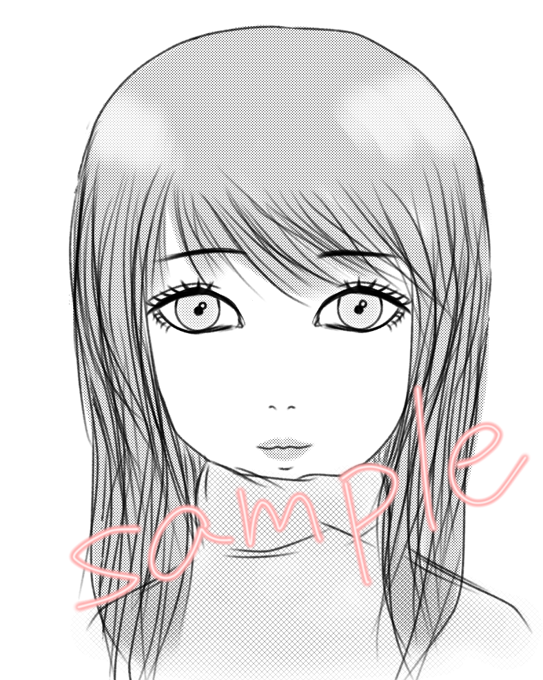 モノクロイラスト描きます トーンを使ったモノクロイラスト描きます!