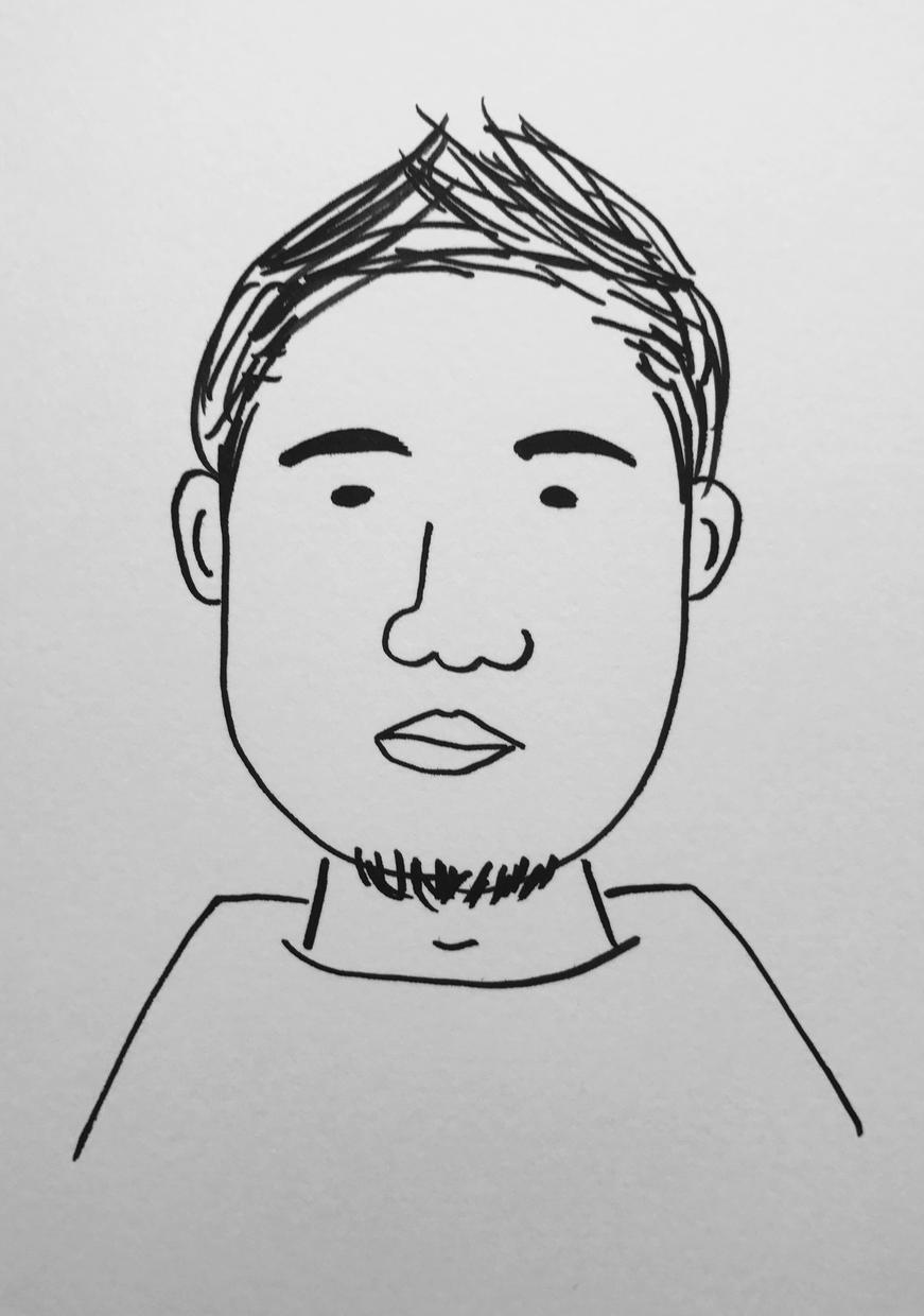 似てない似顔絵を描きます。
