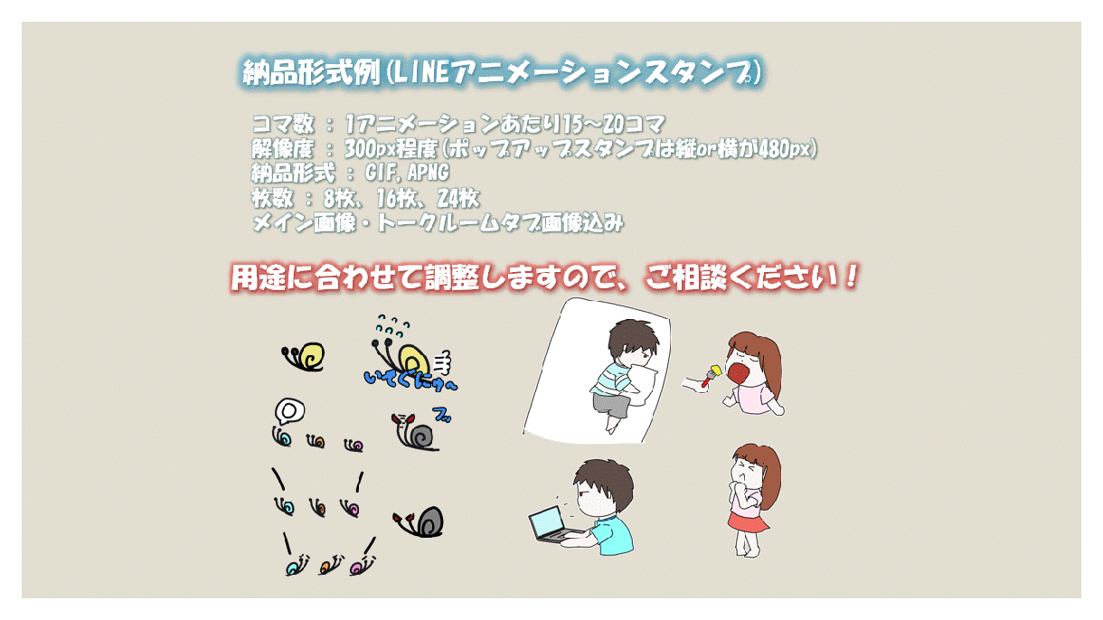 アニメーション特化!動くスタンプ作ります LINE・twitchなどに使える！ぬるぬる動くアニメを作成 イメージ4