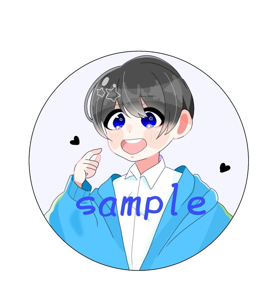 SNS用のイラストアイコン描きます 誰でも使えるミニキャライラスト!!。