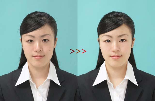 証明写真の修整します 就職活動中の方、証明写真を修整したい方