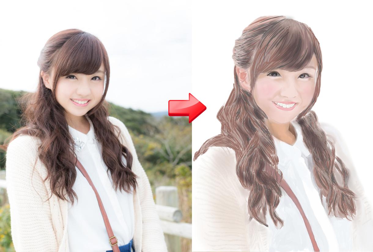 あなたの写真をもとに似顔絵のイラストを作ります あなたの写真をもとに似顔絵のイラストを作ります