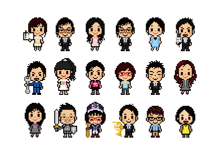 あなたをドットキャラ化した名刺データを作ります レトロなドット絵が好きな方におすすめ！ イメージ2