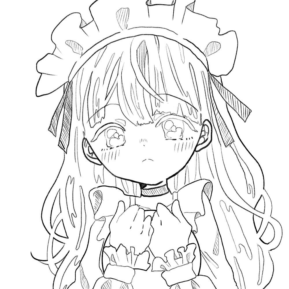 かわいい♡モノクロアイコン描きます かわいいモノクロのイラスト描きます!