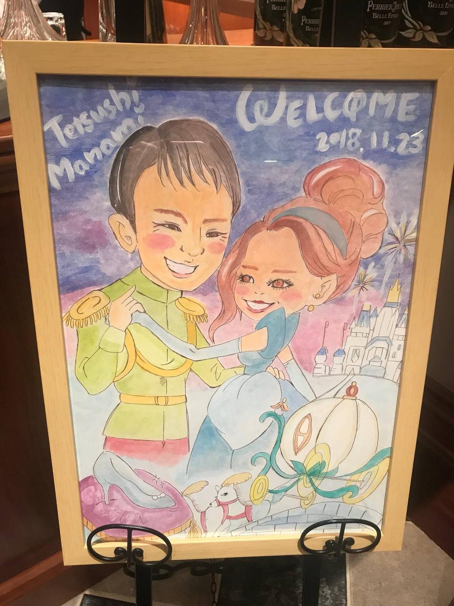 水彩ウェルカムボード書きます 写真とイメージがあればOK!その日を彩る1つだけのイラストを