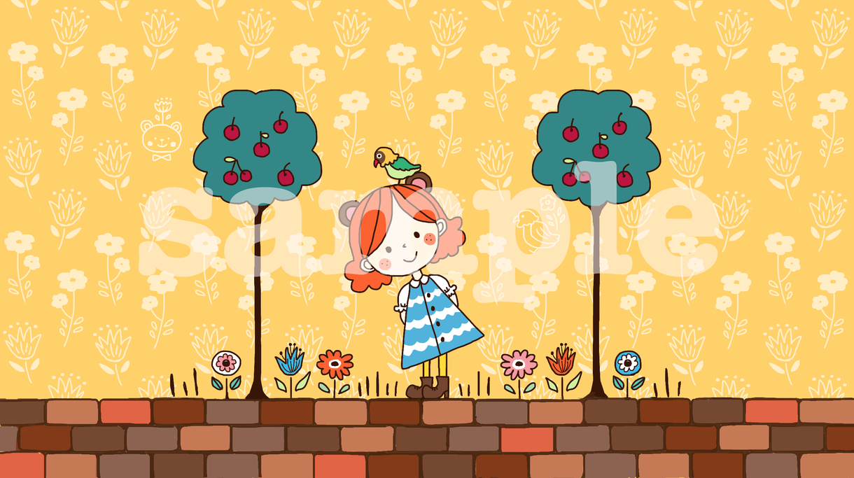 パソコンのデスクトップのイラスト描きます あなたのデスクトップを可愛くしませんか?