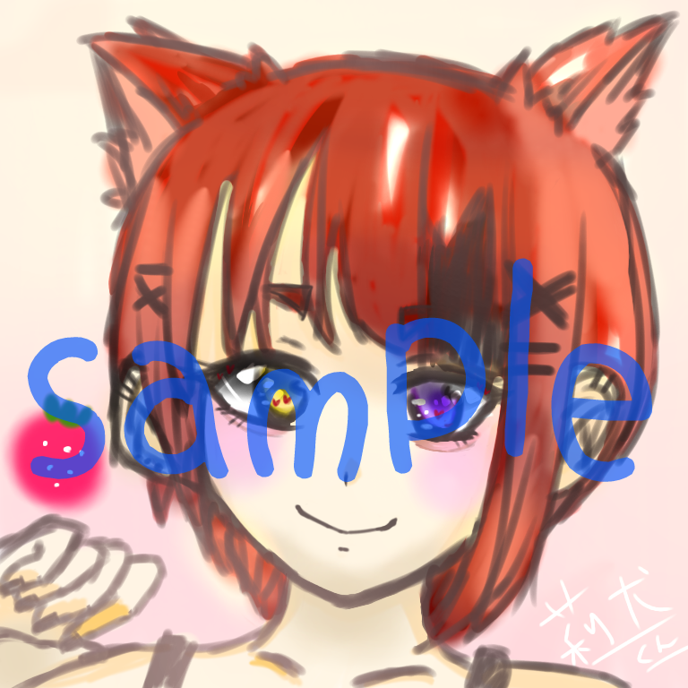 修正無料!!アイコンやヘッダーなど描きます リクエストにそったかわいいイラストを描きます!!