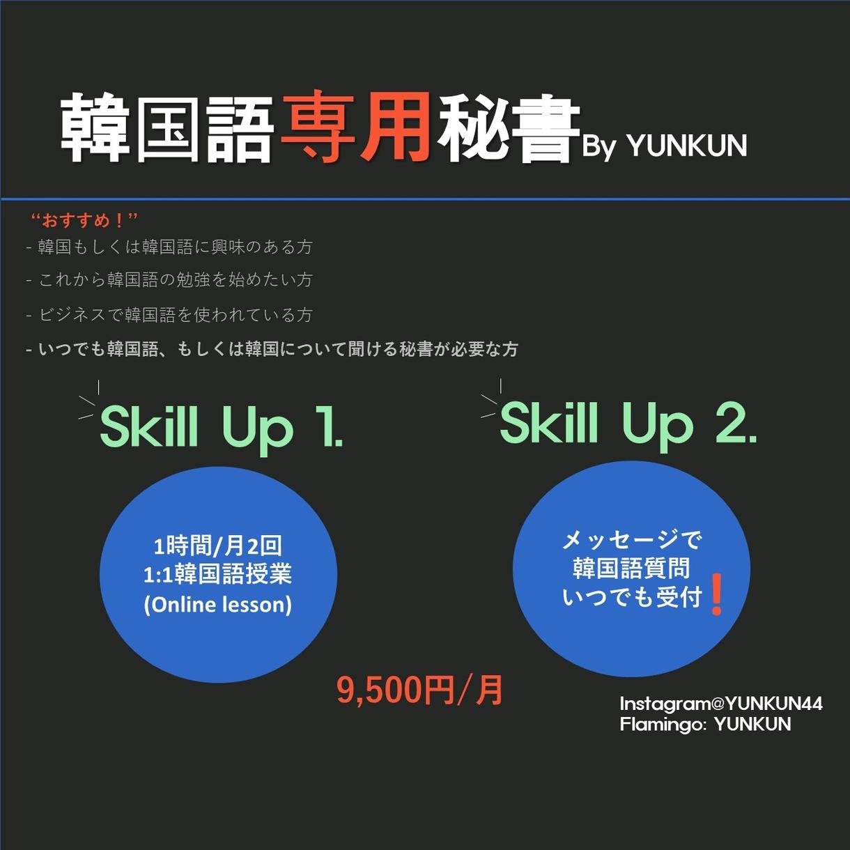 韓国語のオンラインレッスンをします 授業開始1か月間いつでもメッセージで質問 語学レッスン アドバイス ココナラ