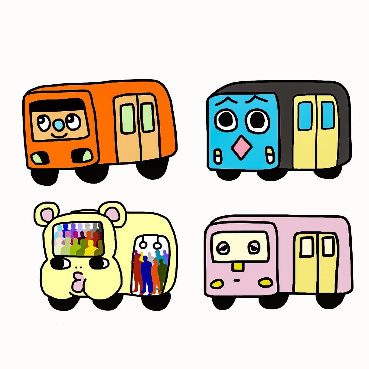 あなただけのゆるい電車作ります 電車のキャラクターを作りたい方にオススメ!