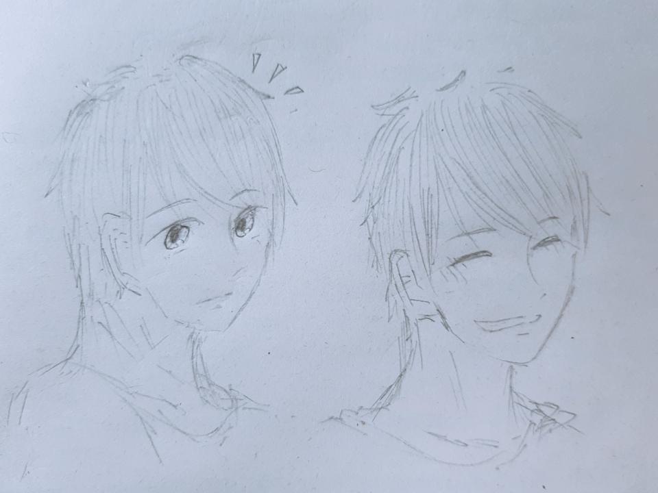 アナログで人物イラスト描きます 男女問いません。2コマの様に2つの絵を書くことも可能です
