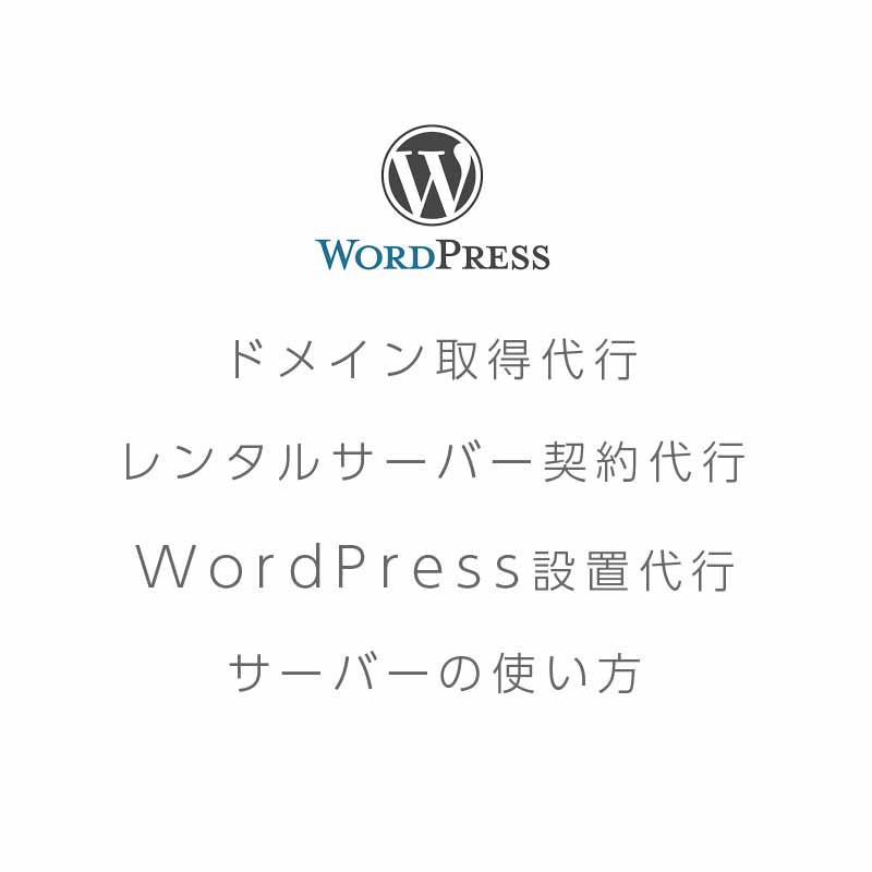 ドメイン・サーバー取得からWP設置まで行います HPやブログを作成したいけどどうしていいかわからない方へ