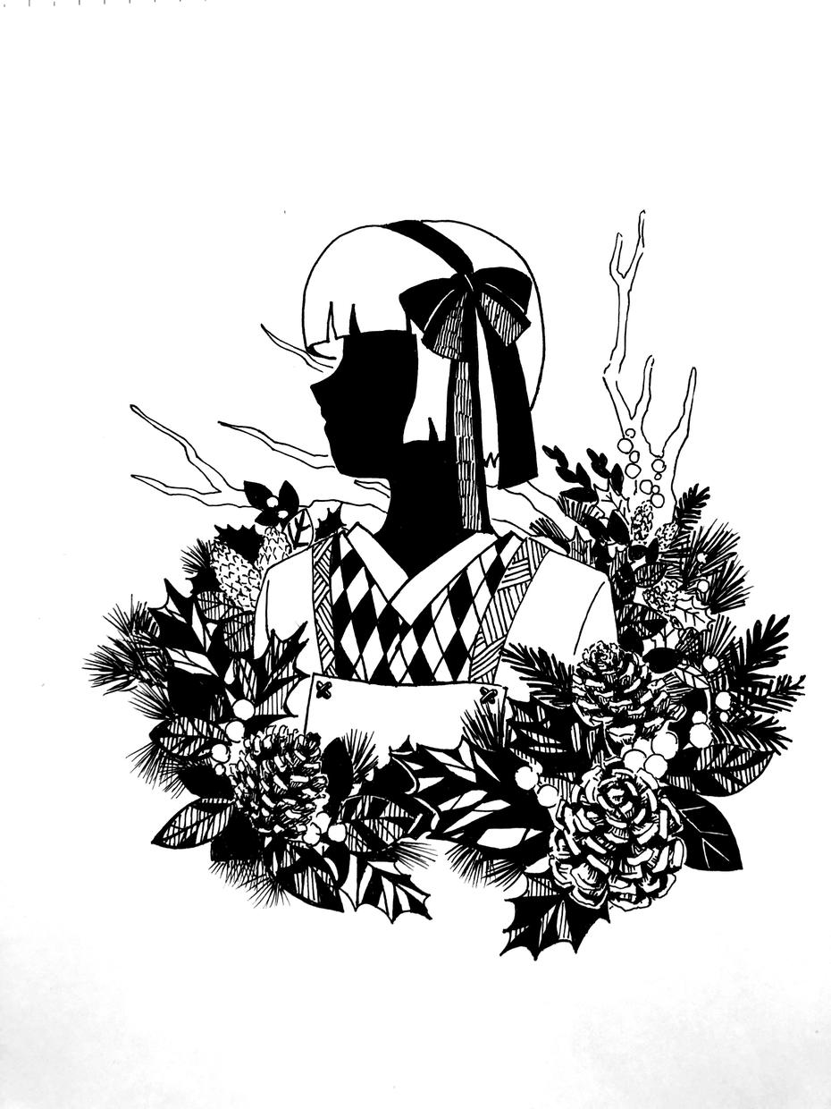 モダン風『切り絵』テイストのイラスト描きます お部屋のインテリアにしてもインパクトあり!