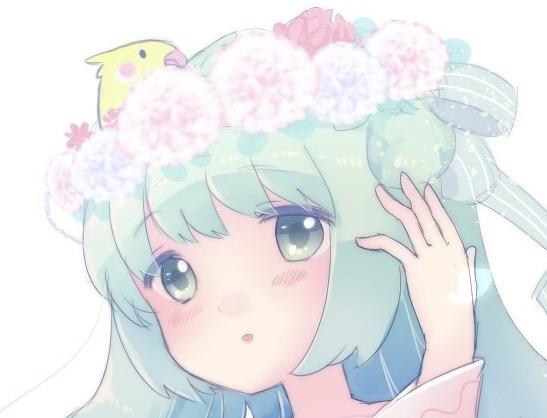 女の子のアイコンイラストおかきします!