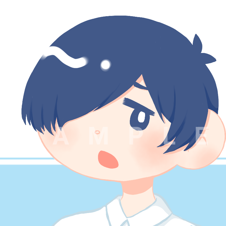ポップでかわいい似顔絵を描きます SNSのアイコンやプレゼントに!